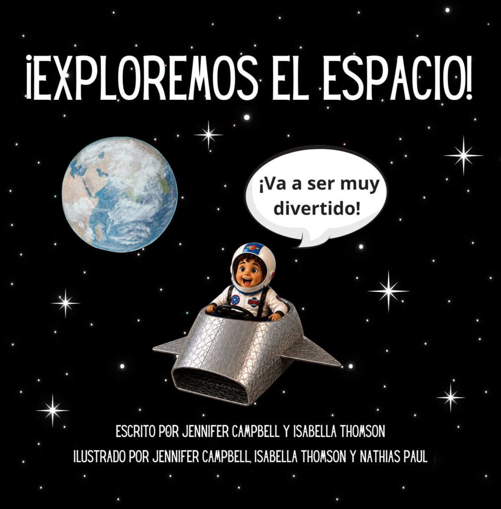 Portada del libro infantil Exploremos el Espacio con Nathias explorando el sistema solar