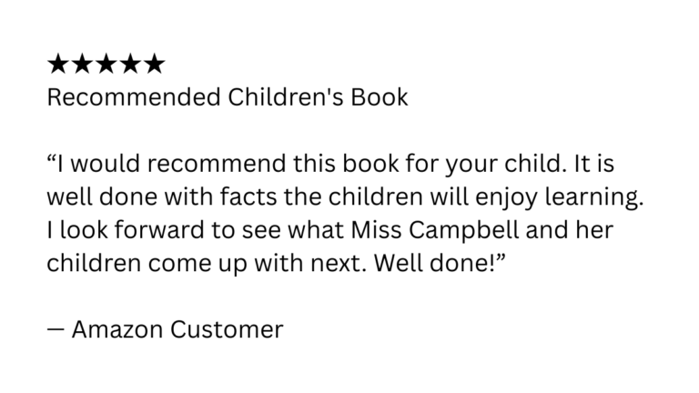 Amazon customer review of Let’s Explore Space by Jennifer Campbell